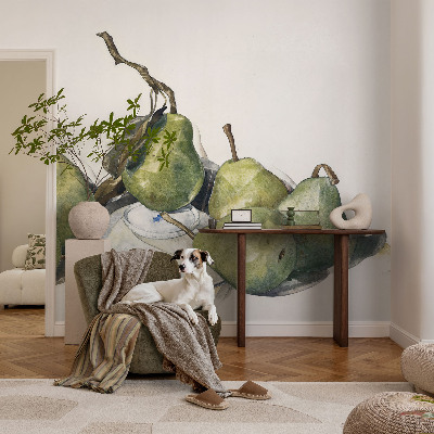 Groot fotobehang Aquarel peren