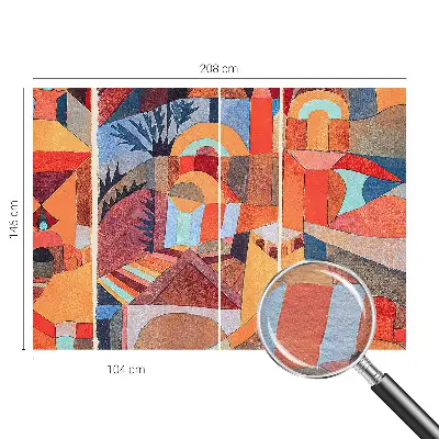 Fotobehang vlies met een kleurrijk mozaïekmotief