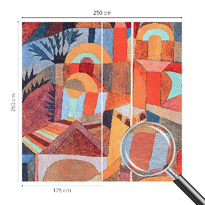 Fotobehang vlies met een kleurrijk mozaïekmotief