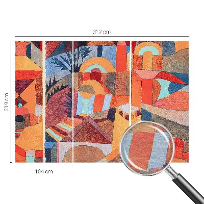 Fotobehang vlies met een kleurrijk mozaïekmotief