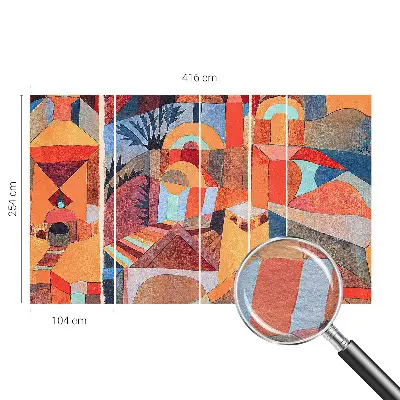 Fotobehang vlies met een kleurrijk mozaïekmotief