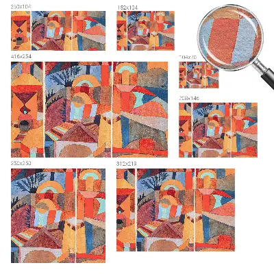 Fotobehang vlies met een kleurrijk mozaïekmotief