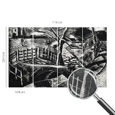 Fotobehang vliesbehang met een architectonisch landschap