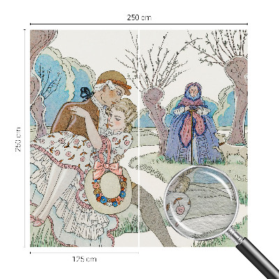 Vliesbehang fotobehang woonkamer Romantische scène