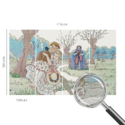 Vliesbehang fotobehang woonkamer Romantische scène