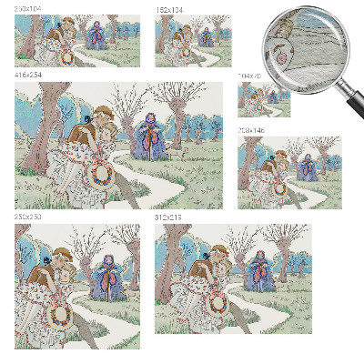 Vliesbehang fotobehang woonkamer met een romantische scène