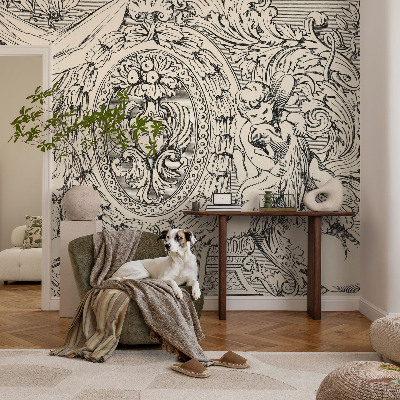 Vlies fotobehang op maat met een overvloed aan ornamenten