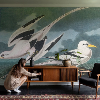 Fotobehang Vogels aan zee