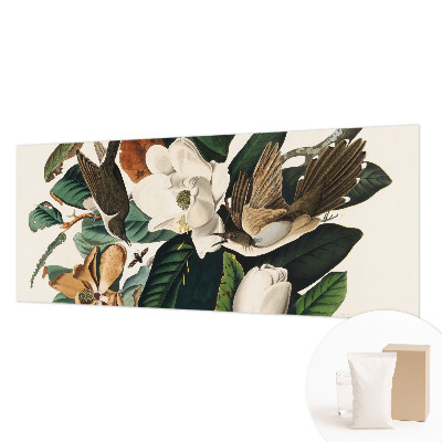 Behang met print Vogels magnolia's