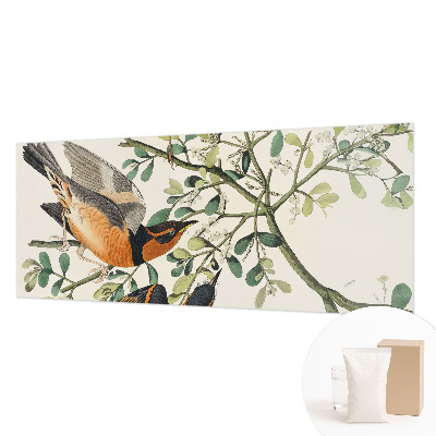 Foto behang op maat met een kleurrijk vogelsdecor