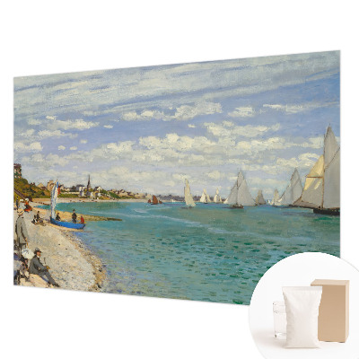 Fotobehang slaapkamer met een kustlandschap als print