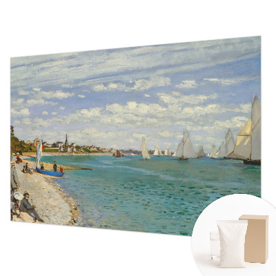 Fotobehang slaapkamer met een kustlandschap als print