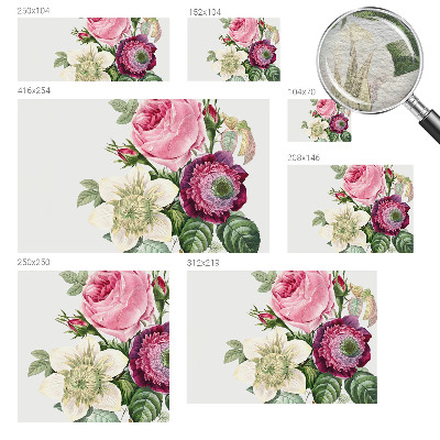 Fotobehang voor de slaapkamer met een bloemenboeket als print