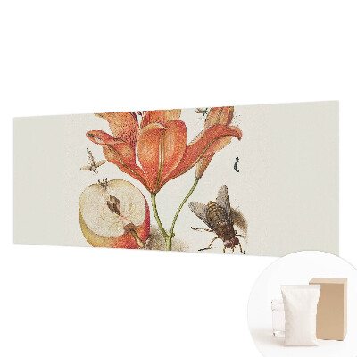 Fotobehang voor de woonkamer met een botanische illustratie
