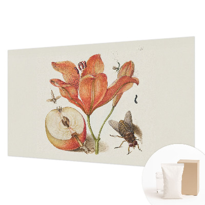 Fotobehang voor de woonkamer met een botanische illustratie