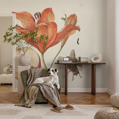 Fotobehang voor de woonkamer Botanische illustratie