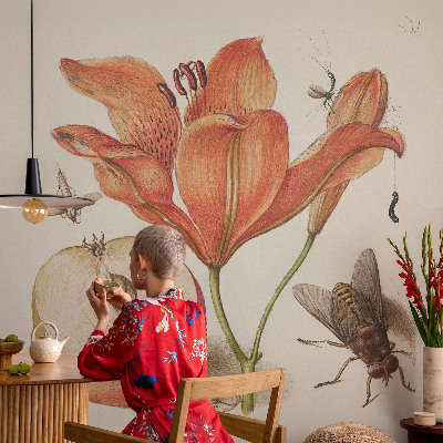Fotobehang voor de woonkamer Botanische illustratie