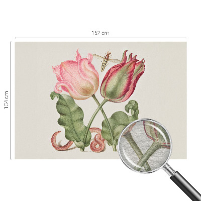 Fotobehang voor slaapkamer met een afbeelding van tulpen voor een sfeervolle slaapkamer