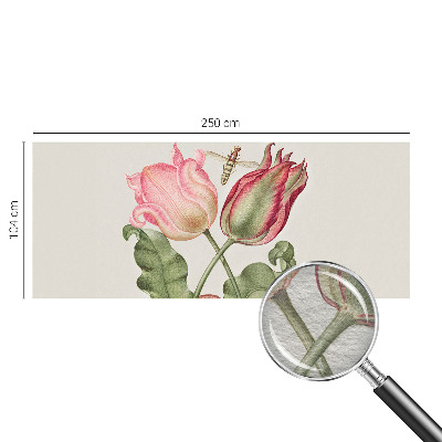 Fotobehang voor slaapkamer met een afbeelding van tulpen voor een sfeervolle slaapkamer