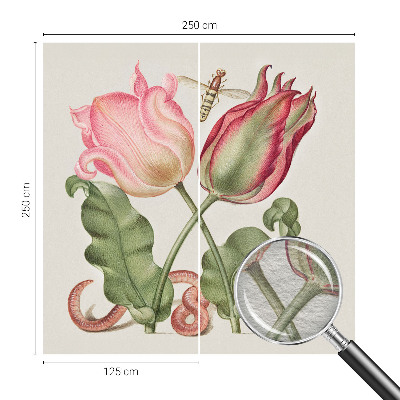 Fotobehang voor slaapkamer met een afbeelding van tulpen voor een sfeervolle slaapkamer