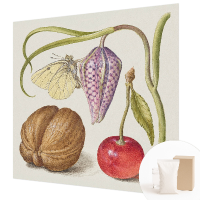 Modern fotobehang met een ontwerp van de vlinderplant