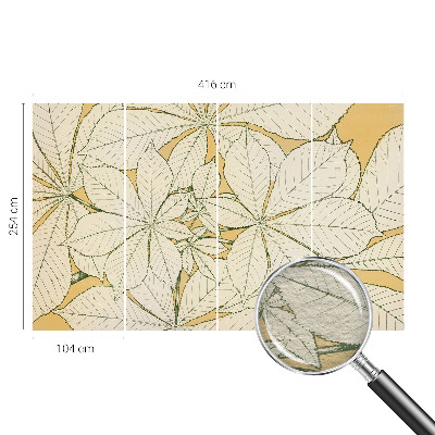 Hoogwaardig fotobehang Kastanjebladeren