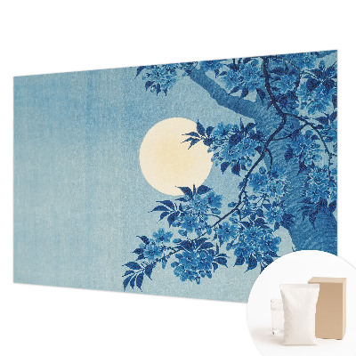 Sfeervol fotobehang met het bloemenmaan-motief