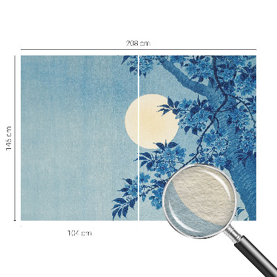Sfeervol fotobehang met het bloemenmaan-motief