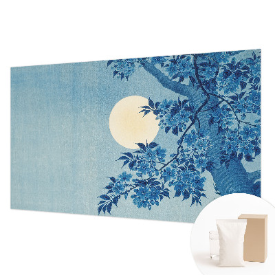 Sfeervol fotobehang met het bloemenmaan-motief