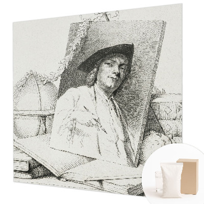 Groot fotobehang met een artistiek portret