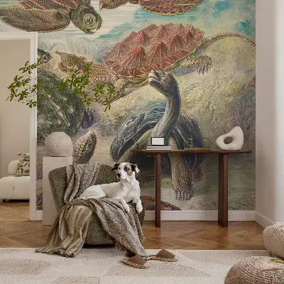 Vlies fotobehang op maat met schildpadmotief