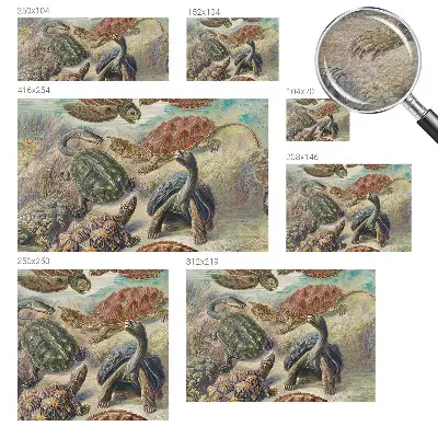 Vlies fotobehang op maat met schildpadmotief