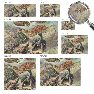 Vlies fotobehang op maat Schildpadfauna