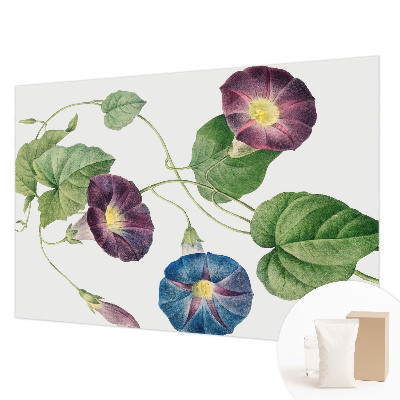 Vliesbehang fotobehang woonkamer met bloemrijke, elegante print voor de woonkamer