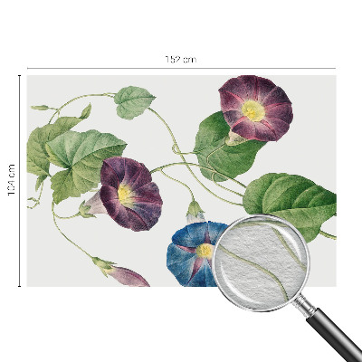 Vliesbehang fotobehang woonkamer met bloemrijke, elegante print voor de woonkamer