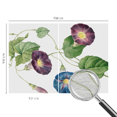 Vliesbehang fotobehang woonkamer met bloemrijke, elegante print voor de woonkamer