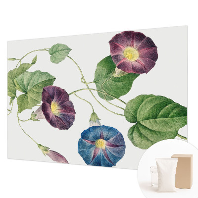 Vliesbehang fotobehang woonkamer met bloemrijke, elegante print voor de woonkamer