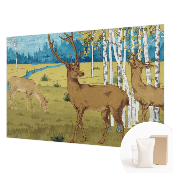 Behang met print Bosharmonie