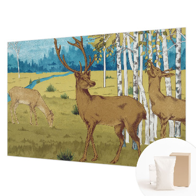 Behang met print met het motief 'Bosharmonie'