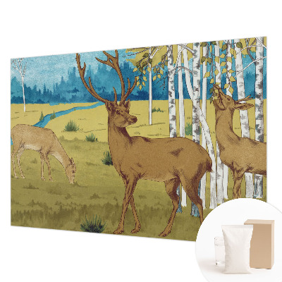 Behang met print met het motief 'Bosharmonie'