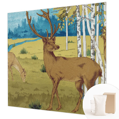 Behang met print met het motief 'Bosharmonie'