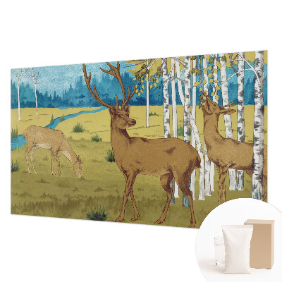 Behang met print met het motief 'Bosharmonie'