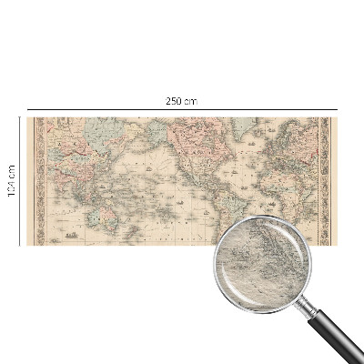 Naadloos fotobehang met een historisch kaartmotief