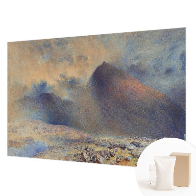 Fotobehang naadloos met een berglandschap