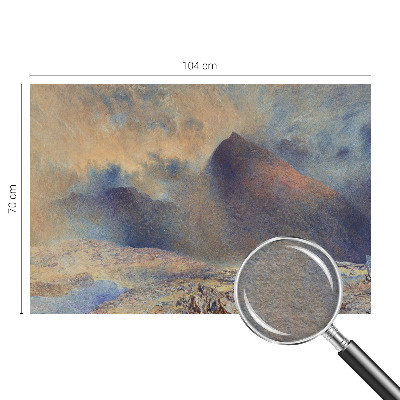 Fotobehang naadloos met een berglandschap