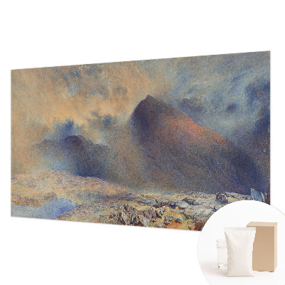 Fotobehang naadloos met een berglandschap