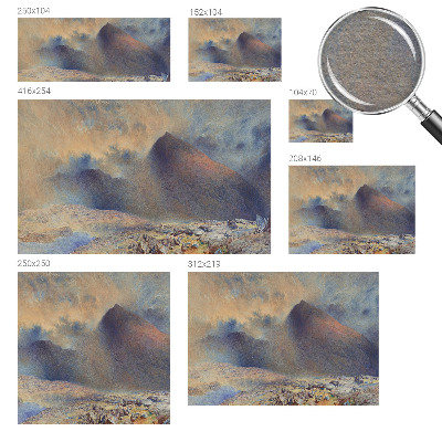 Fotobehang naadloos met een berglandschap