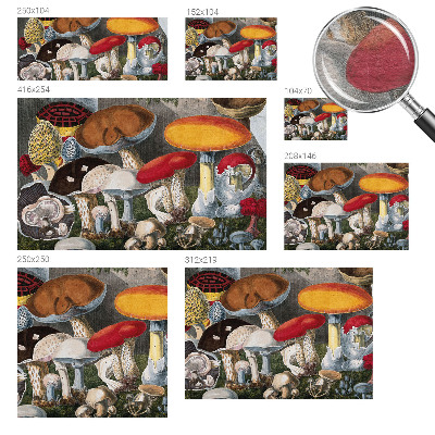Fotobehang voor slaapkamer Botanische paddenstoelen