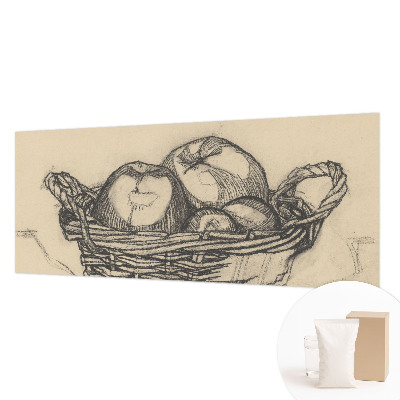 Fotobehang slaapkamer met print van een fruitmand