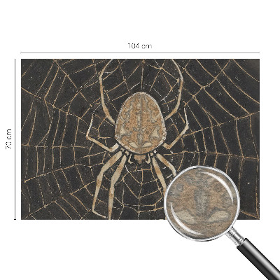 Fotobehang voor de slaapkamer met een subtiel spinnenwebmotief